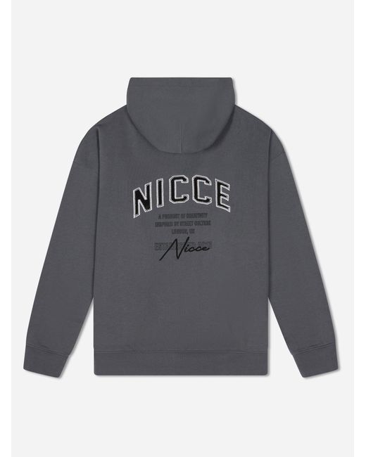 Nicce London Blue Elevate Zip Thru Hoodie for men