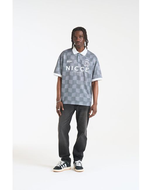 Nicce London Gray Stadium Football Shirt for men