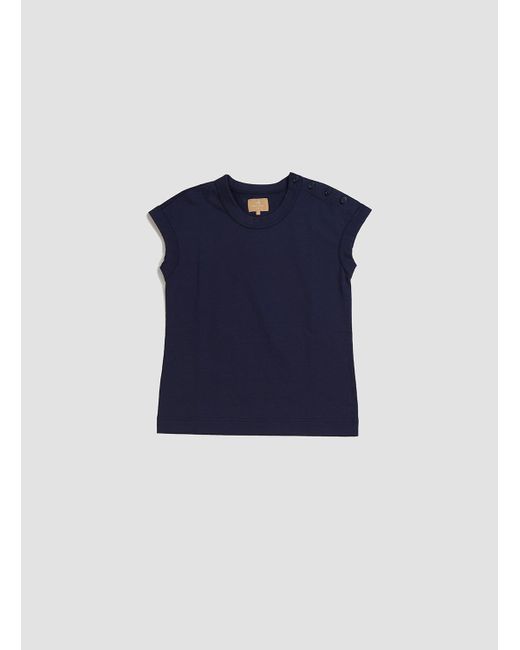 Nigel Cabourn Blue 1970s French Sleeve Tee