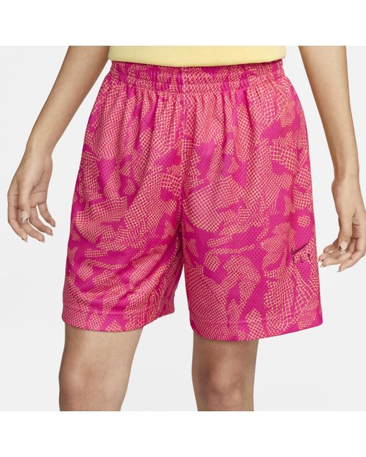 Shorts da basket dri-fit swoosh fly di Nike in Pink
