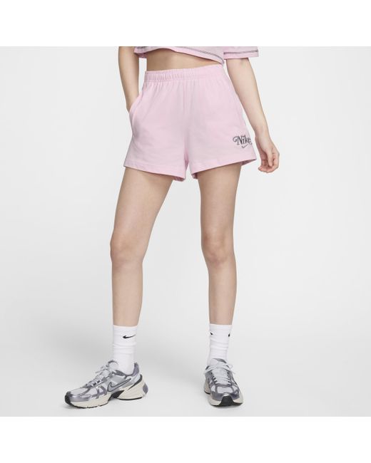Shorts in jersey sportswear di Nike in Pink