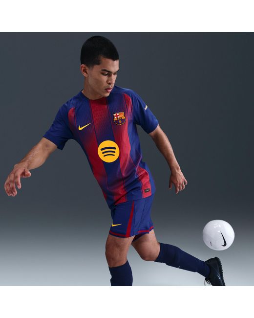 Nike Blue Fc Barcelona 2025/26 Match Home Dri-Fit Adv Soccer Authentic Jersey for men