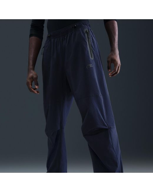 Nike Blue Tech Woven Oversized Trousers for men