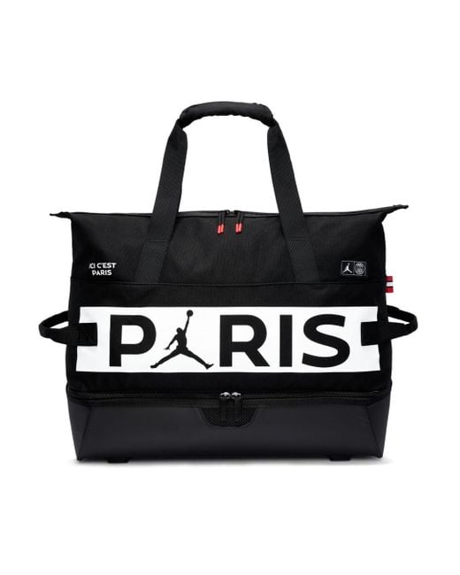 Nike Black Jordan Paris Saint-germain Soccer Duffel Bag for men
