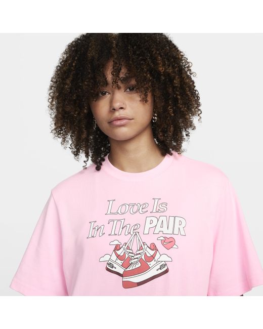 Nike Pink Sportswear Boxy T-shirt Cotton