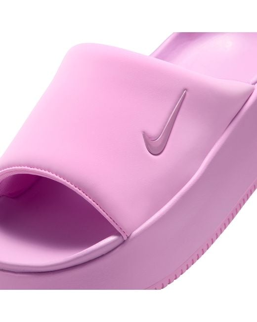 Nike Pink Calm Elevation Slides
