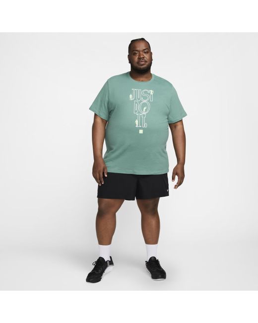Nike Green Fitness T-shirt Cotton for men