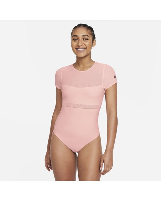 Nike Dri-fit Adv Run Division Engineered Running Bodysuit in Pale  Coral,Black (Pink) | Lyst