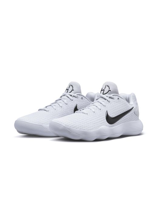 Nike White React Hyperdunk 2017 Low Basketball Shoes for men