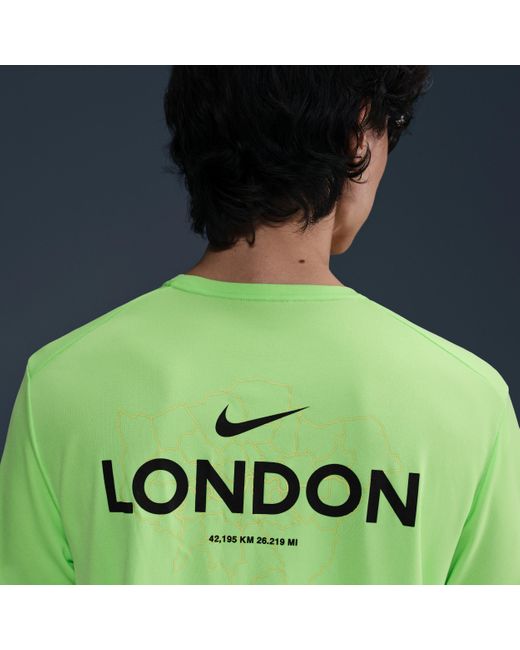 T-Shirt Da Running Miler – Uomo di Nike in Green da Uomo