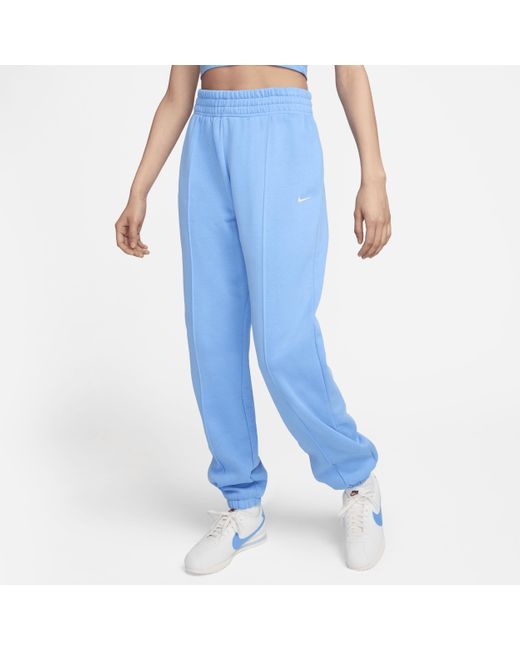 Pantaloni ampi in fleece sportswear di Nike in Blue