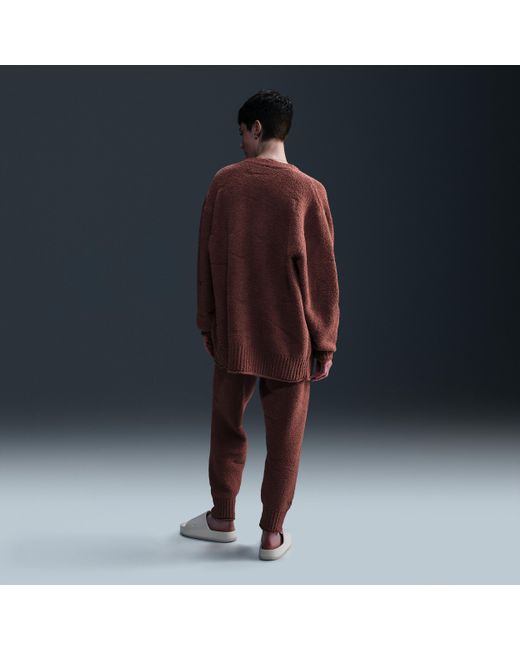 Nike Blue Sportswear Phoenix Cozy Bouclã High-Waisted Oversized Knit Pants