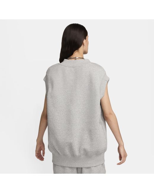 Smanicato oversize sportswear phoenix fleece di Nike in Gray