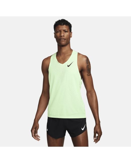 Nike Green Aeroswift Dri-fit Adv Running Singlet for men