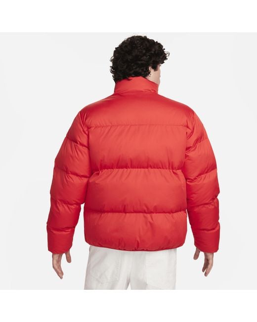 Nike Red Sportswear Club Puffer Jacket 50% Recycled Polyester for men