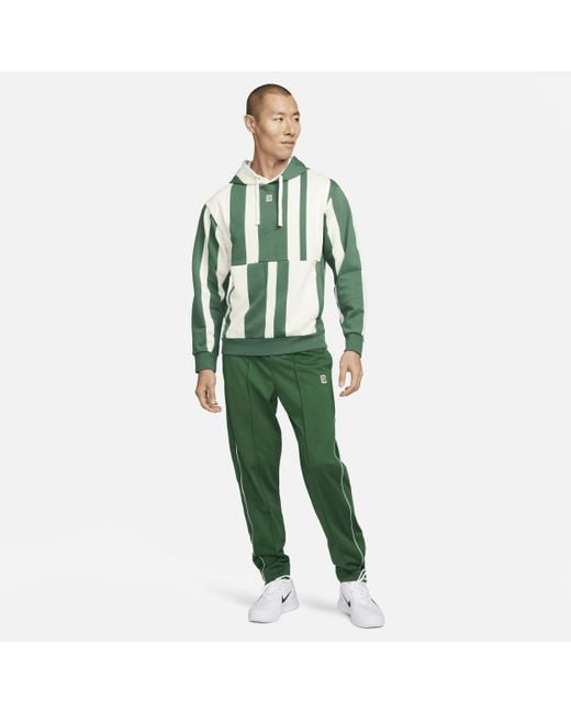 Nike Green Court Heritage Dri-fit Fleece Tennis Hoodie for men