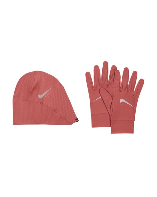 Nike Essential Running Hat And Glove Set in Red for Men Lyst