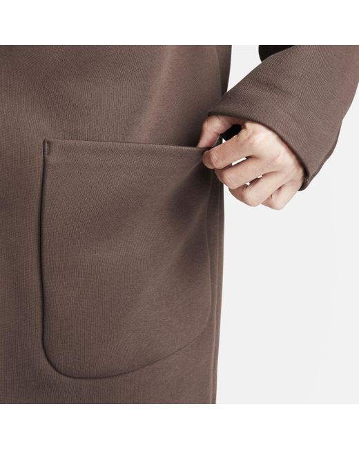 Nike Brown Sportswear Tech Fleece Reimagined Loose Fit Trench Coat for men