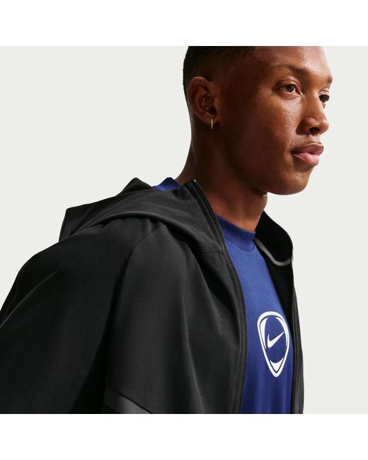 Nike Black Tech Shori Knit Full-Zip Windrunner Jacket for men