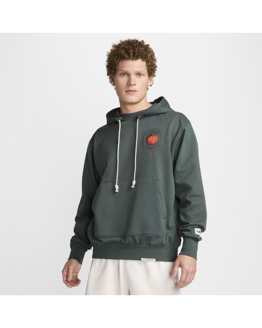 Nike Gray Standard Issue Dri-fit Basketball Pullover Hoodie for men