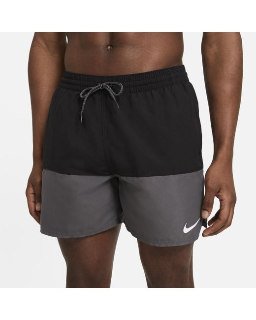 Nike Black Split 5" Swim Trunks for men