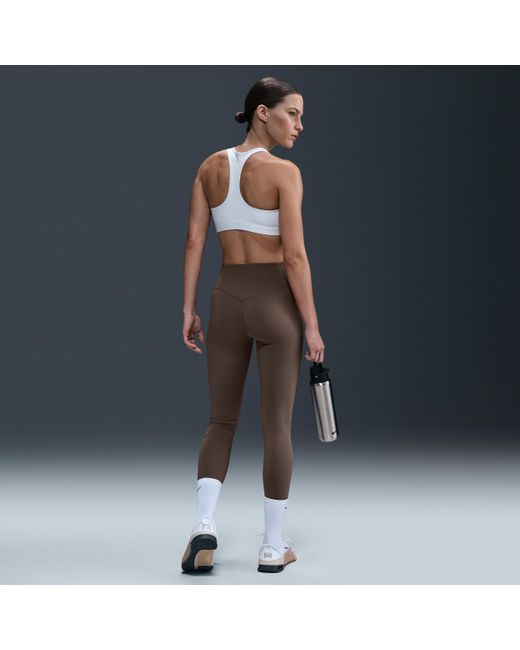 Nike Blue Universa Medium-Support High-Waisted Full-Length Leggings With Pockets