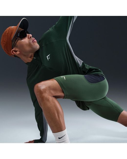 Nike Green Lava Loops Dri-Fit Adv Running Tights for men