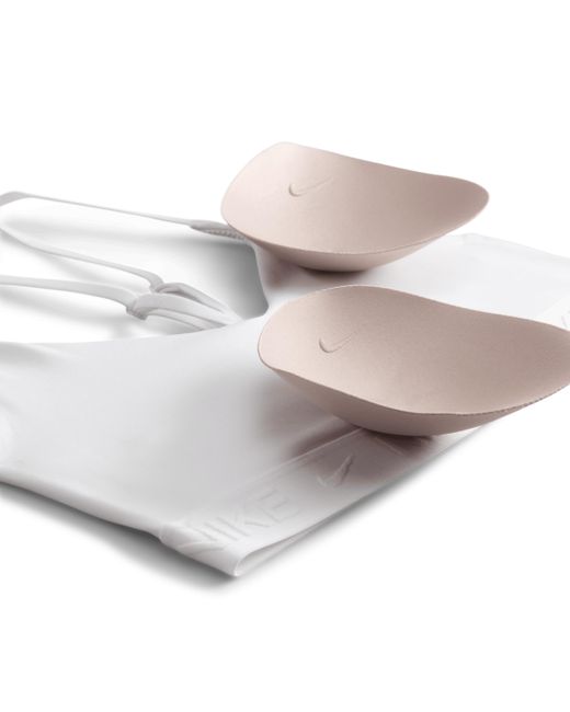 Bra imbottito regolabile indy light support di Nike in White