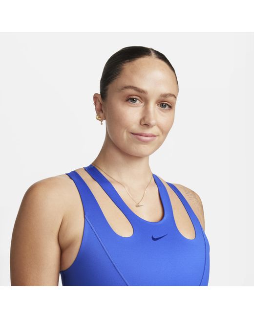 Bra non imbottito con spalline sottili a sostegno leggero futuremove di Nike in Blue