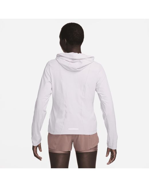 Nike White Swift Uv Running Jacket Nylon