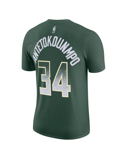 Nike Green Giannis Antetokounmpo Milwaukee Bucks Select Series Nba T-Shirt for men