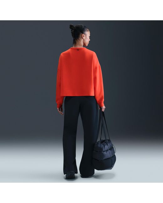 Nike Red 24.7 Impossiblysoft Dri-Fit Oversized Crew-Neck Top
