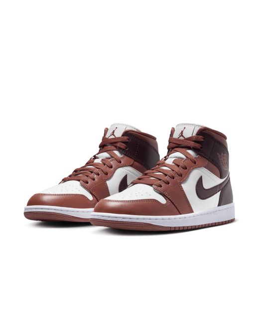 Nike Brown Air 1 Mid Shoes