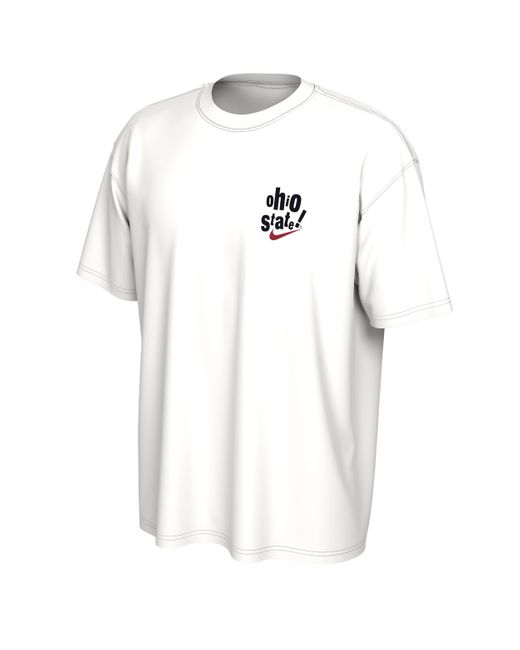 Nike White Ohio State College T-Shirt for men