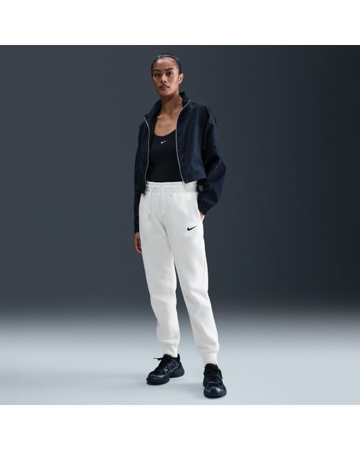 Nike Sportswear Phoenix Fleece Joggingbroek Met Halfhoge Taille Voor in het Blue