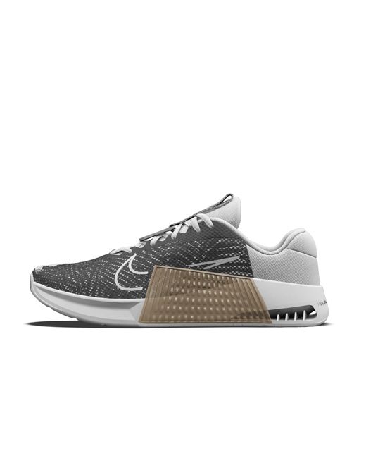 Nike Brown Metcon 9 By You Custom Workout Shoes for men