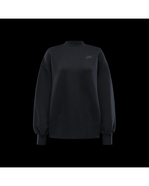 Nike Blue Sportswear Tech Fleece Oversized Crew-Neck Sweatshirt