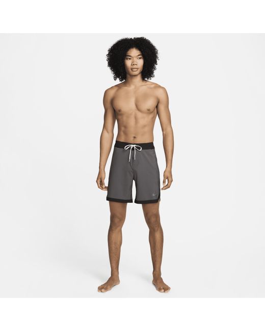 Nike Gray Swim Offshore 7" Board Shorts for men