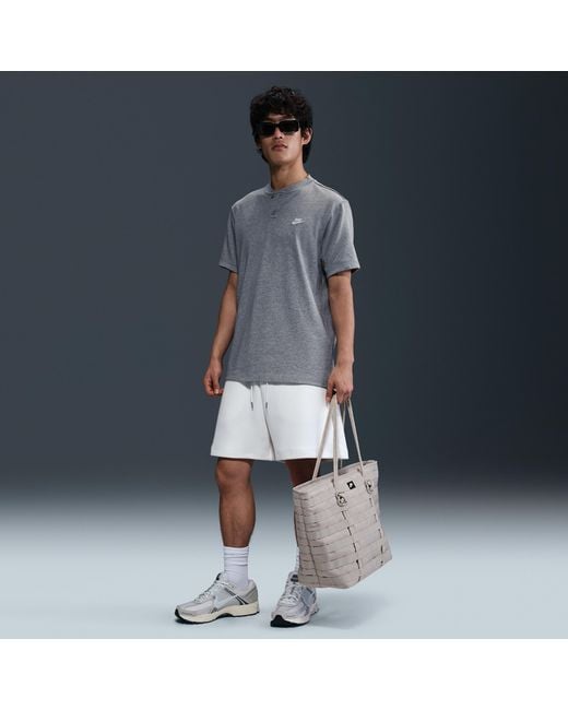 Nike Gray Club Short-Sleeve Henley for men