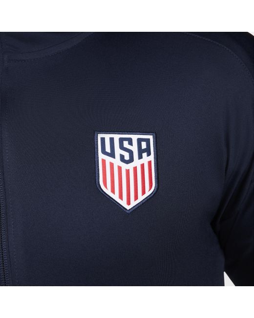 Nike Blue Usmnt Strike Dri-fit Soccer Hooded Track Jacket for men