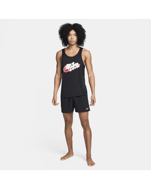 Nike Black Swim Scribble Tank Top for men