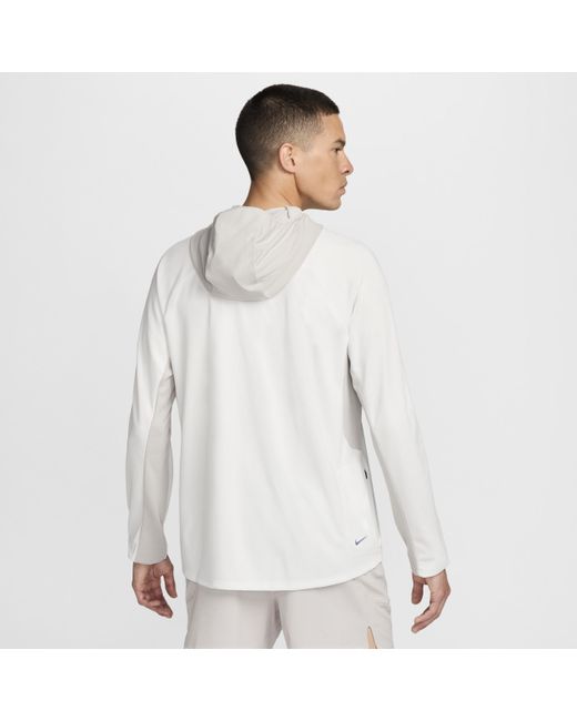 Nike White Trail Dri-fit Uv Long-sleeve Hooded Running Top Polyester for men