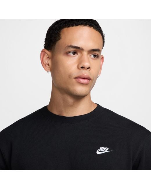 Nike Black Club French Terry Crew for men