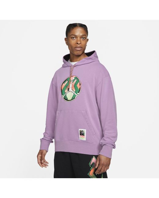 Felpa pullover délavé con cappuccio Jordan Sport DNA da Uomo di Nike in  Viola | Lyst