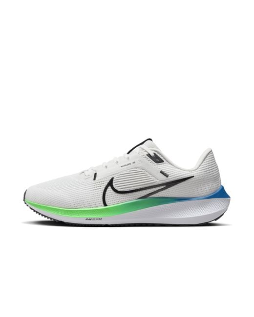 Nike Green Pegasus 40 Road Running Shoes for men