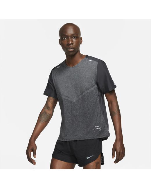Nike Synthetic Techknit Ultra Run Division Short-sleeve Running Top in  Black for Men | Lyst Australia