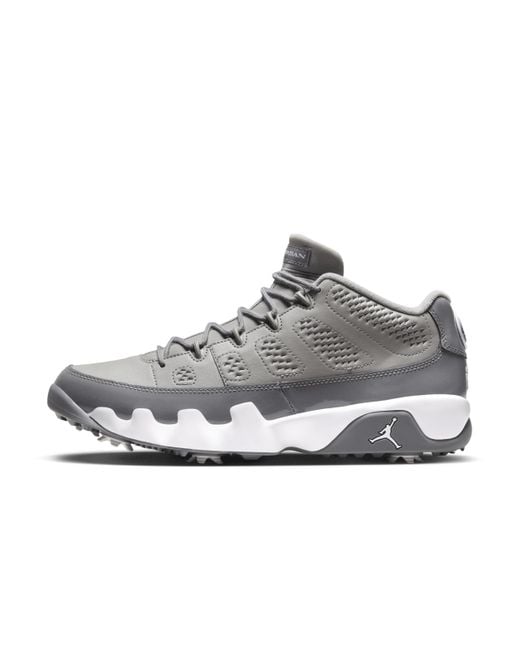 Nike Gray Air Jordan 9 G Golf Shoes Leather for men