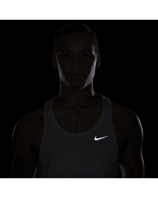 Nike White Fast Dri-fit Running Singlet for men