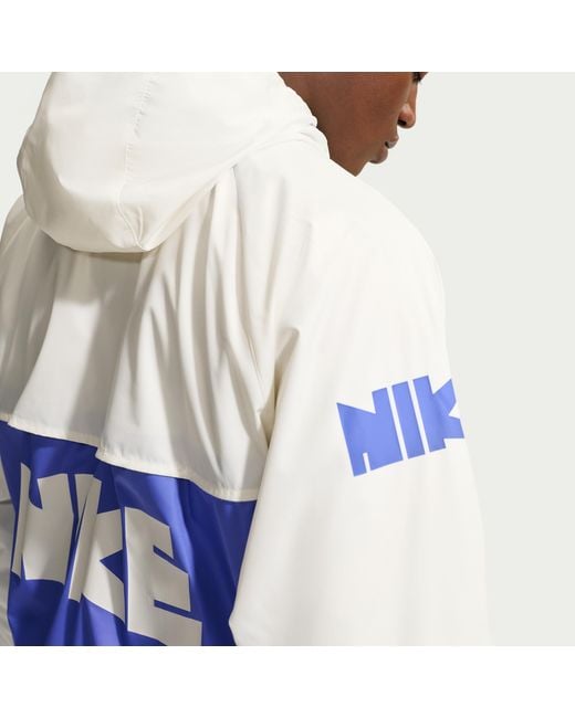 Nike White Windrunner Graphic Woven Jacket for men