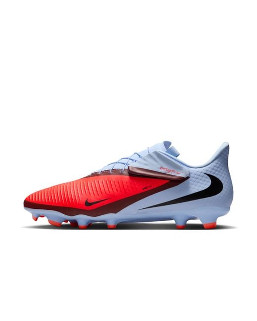 Nike Men's Red Phantom Low Academy Easyon Multi-Ground Soccer Cleats